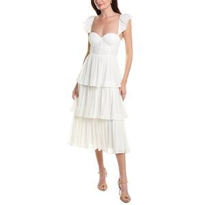 Rachel Parcell Corset Pleated Midi Dress